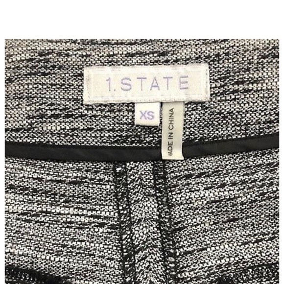 1. State Sz XS Black Gray Metallic Pleated Shorts - Picture 3 of 3